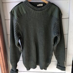 VTG USMC Men's Knitted Wool Marine Corps Sweater Green • Size 40
